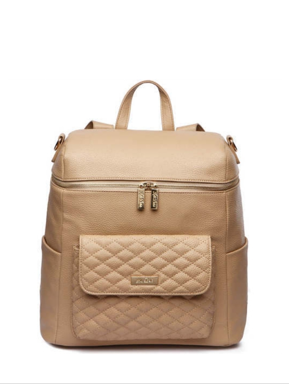 Luli Bebe Petit Monaco Quilted Diaper Bag  In Latte.  New Without Tags